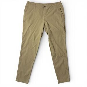 Lululemon Commission Golf Pants Mens Size 40x34 Beige Tapered Stretch M5AS9S